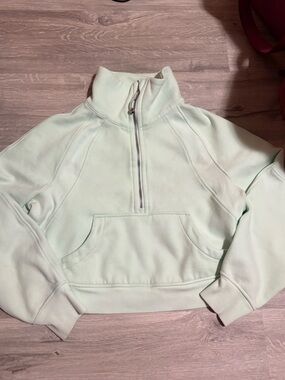 Lululemon scuba Light Mint Half-Zip Pullover Sweatshirt size xs/s